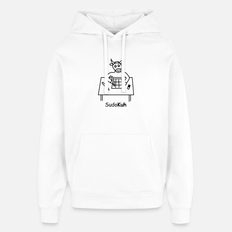 Sudo-Kuh - Oversized Unisex Hoodie von Stanley/Stella - Weiß
