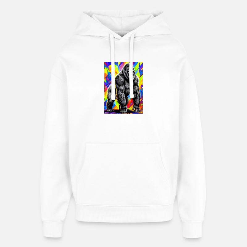 gorille - Sweat à capuche unisexe Stanley/Stella Oversized - blanc