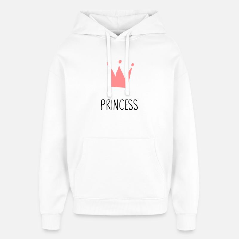 Cadeau couronne princesse princesse - Sweat à capuche unisexe Stanley/Stella Oversized - blanc