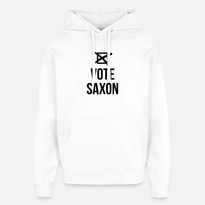 Vote Saxon - Oversized Unisex Hoodie von Stanley/Stella - Weiß