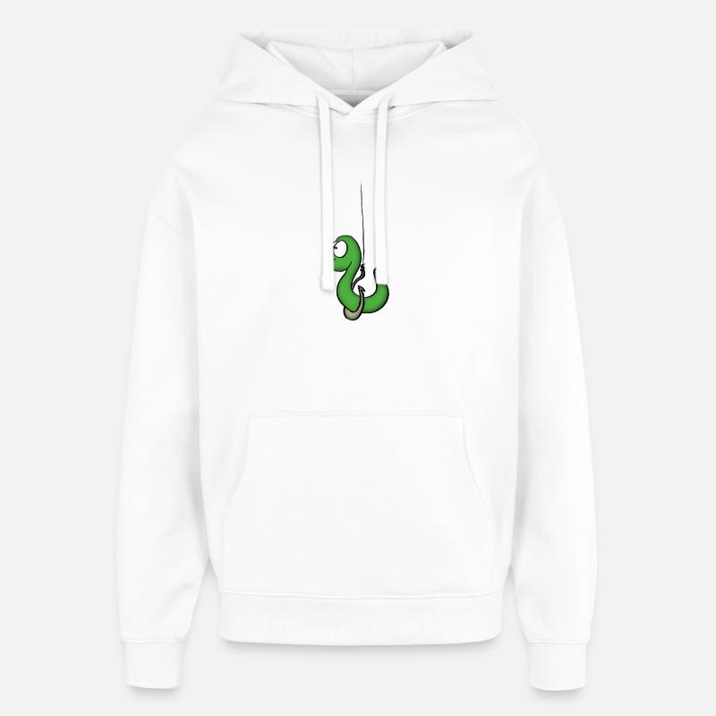 Asticot vert - Sweat à capuche unisexe Stanley/Stella Oversized - blanc