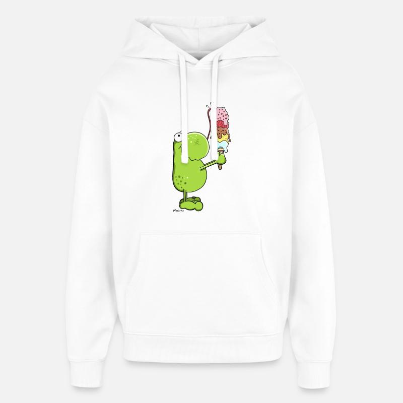 Grenouille avec glace - Sweat à capuche unisexe Stanley/Stella Oversized - blanc