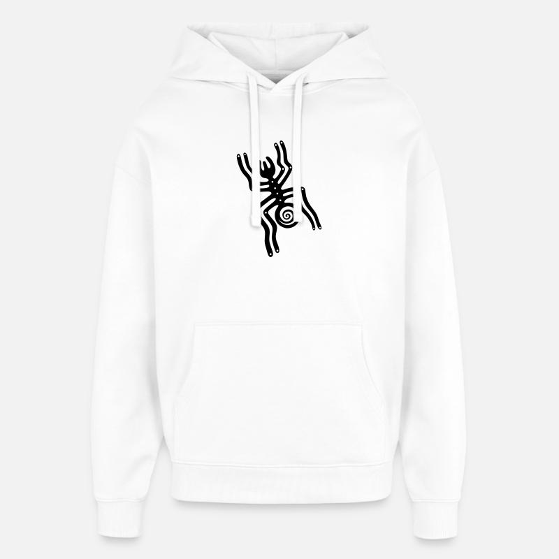 Les lignes de Nazca, l'araignée - Sweat à capuche unisexe Stanley/Stella Oversized - blanc
