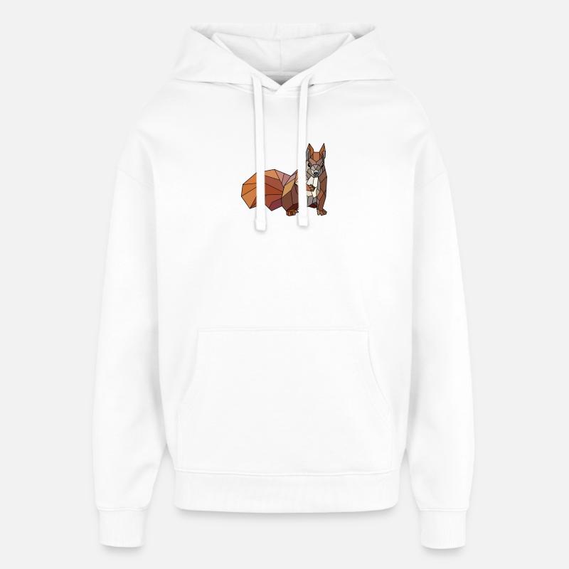 Écureuil blanc - Sweat à capuche unisexe Stanley/Stella Oversized - blanc
