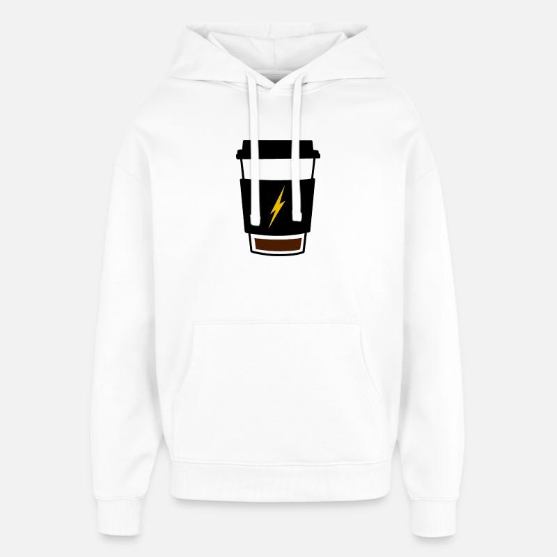 Café Battery faible - Sweat à capuche unisexe Stanley/Stella Oversized - blanc