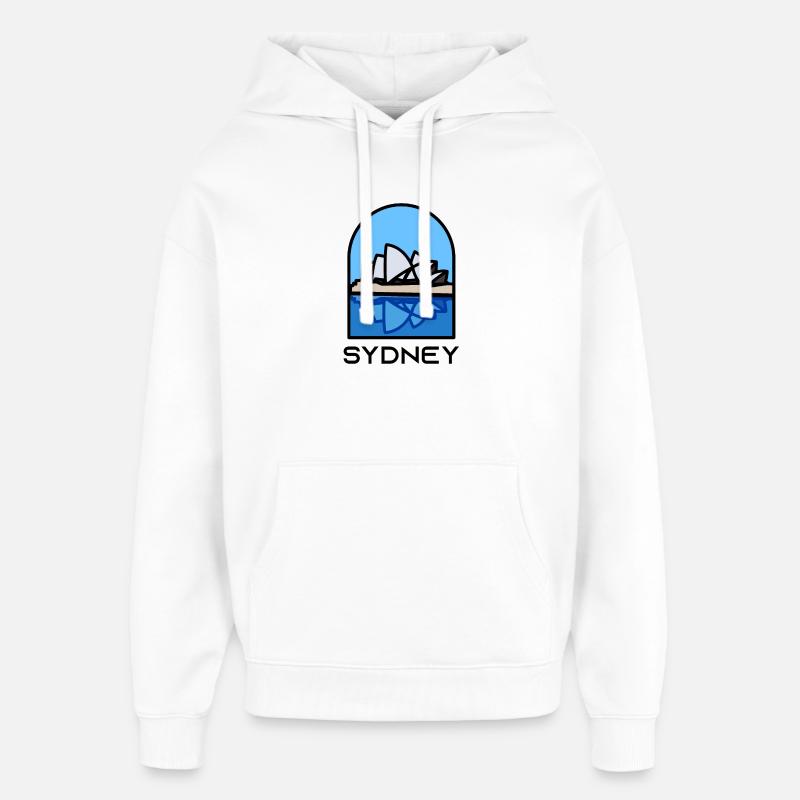 Sydney - Opéra - Sweat à capuche unisexe Stanley/Stella Oversized - blanc