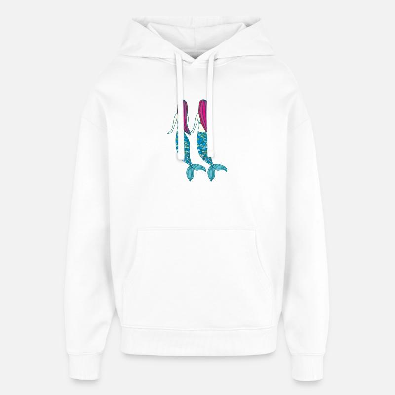 Double Sirène - Sweat à capuche unisexe Stanley/Stella Oversized - blanc