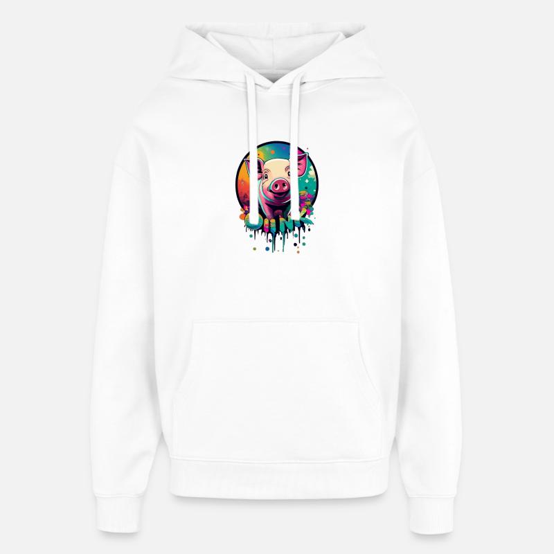 Oiink - Sweat à capuche unisexe Stanley/Stella Oversized - blanc