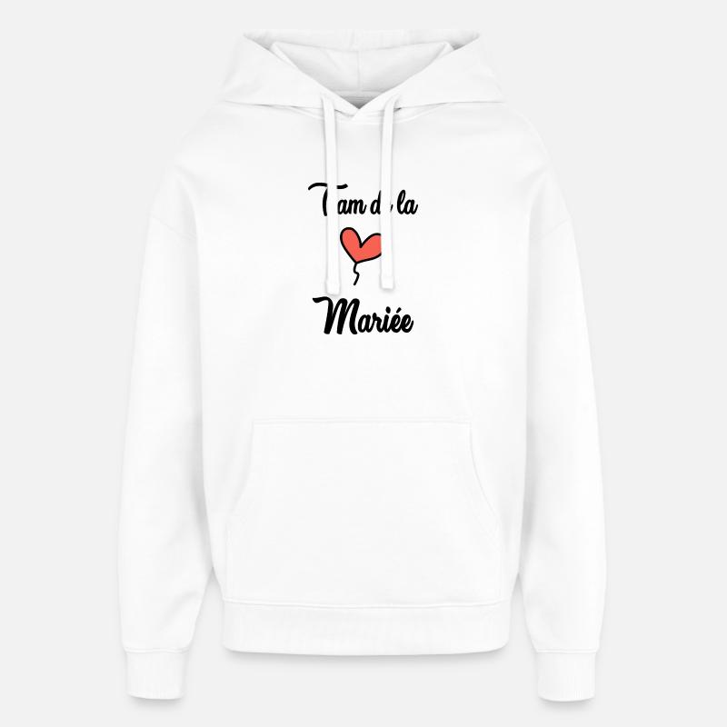 TEAM MARIEE - Sweat à capuche unisexe Stanley/Stella Oversized - blanc