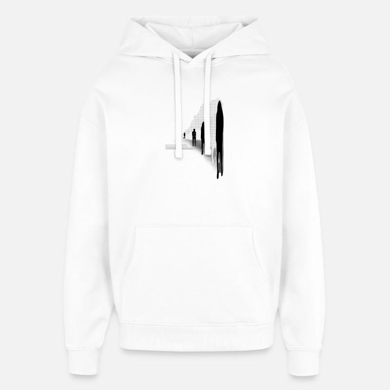 Silhouettes silencieuses - Sweat à capuche unisexe Stanley/Stella Oversized - blanc