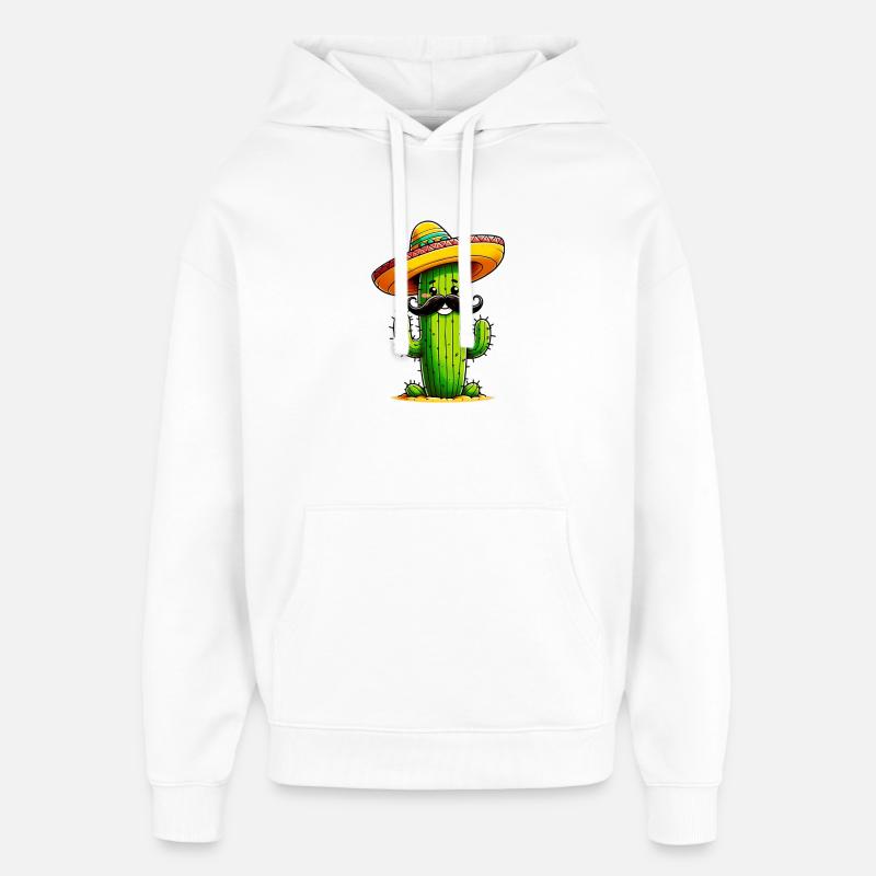 Cactus - Sweat à capuche unisexe Stanley/Stella Oversized - blanc