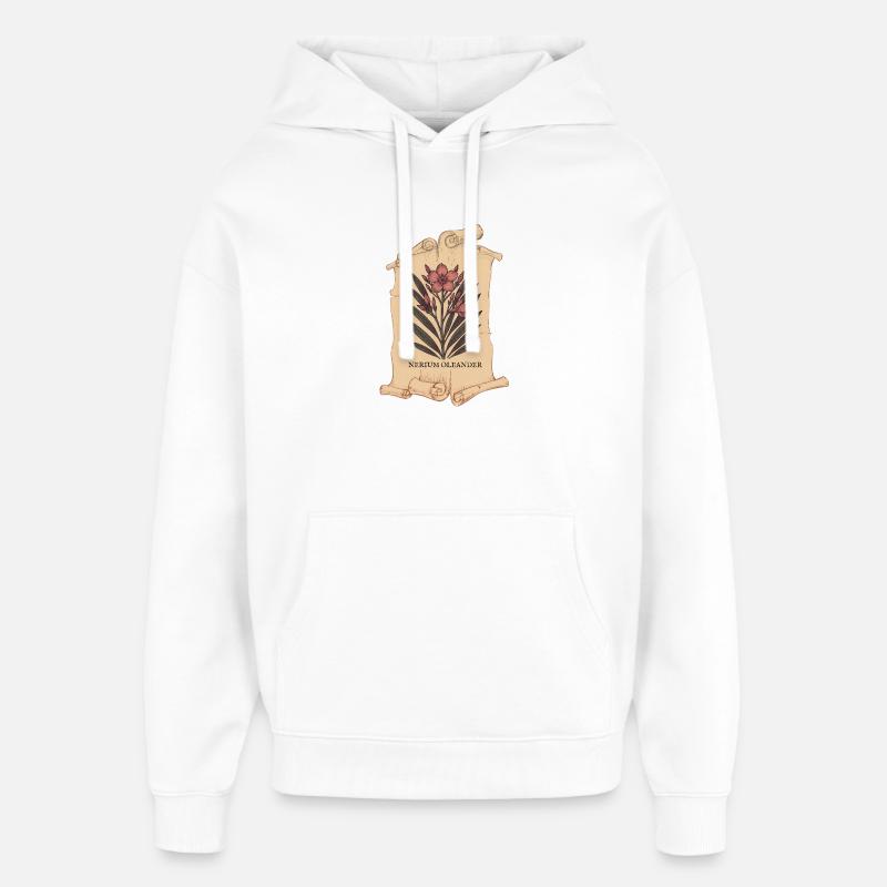 Nerium oleander – Une élégance mortelle - Sweat à capuche unisexe Stanley/Stella Oversized - blanc