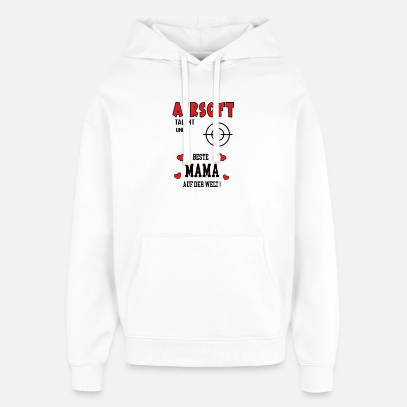 Joueuse Airsoft Maman Joueuse Airsoft Maman - Sweat à capuche unisexe Stanley/Stella Oversized - blanc