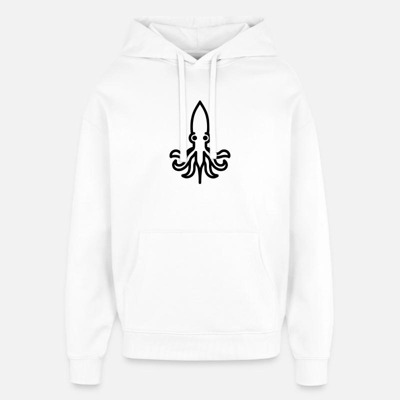 calmar - Sweat à capuche unisexe Stanley/Stella Oversized - blanc