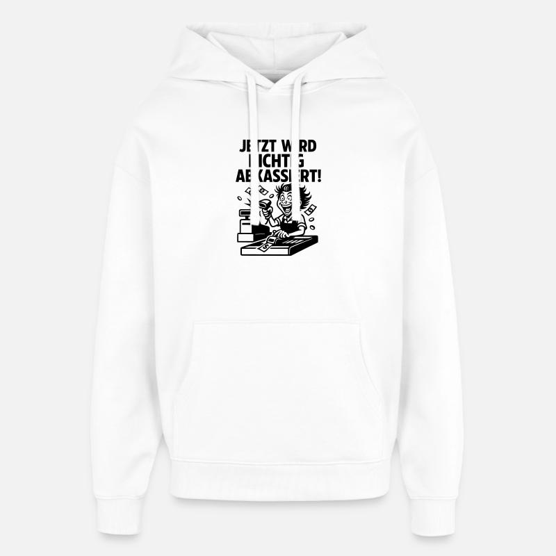 caisse caisse supermarché - Sweat à capuche unisexe Stanley/Stella Oversized - blanc