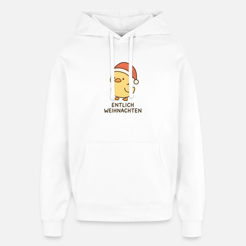 Poussin de Noël Entlich - Sweat à capuche unisexe Stanley/Stella Oversized - blanc