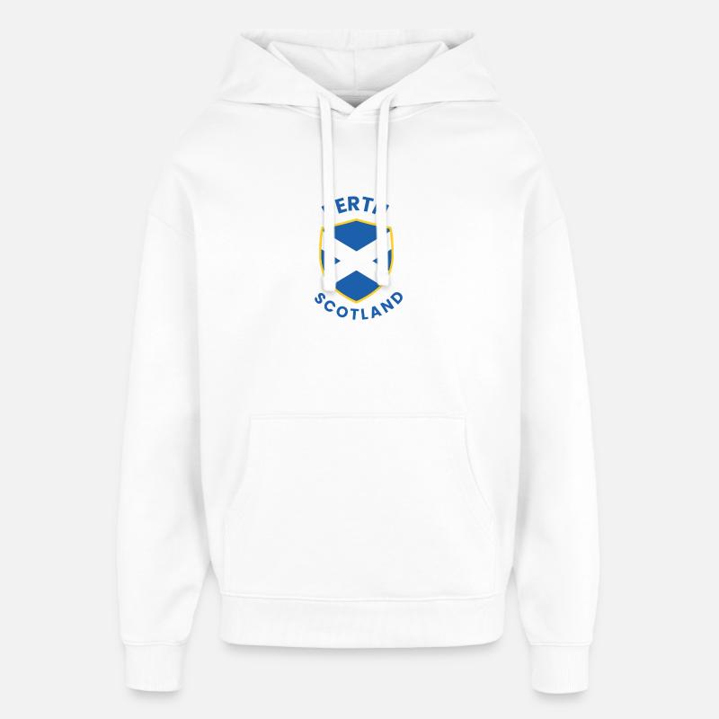 Blason du blason de Perth, Écosse - Sweat à capuche unisexe Stanley/Stella Oversized - blanc