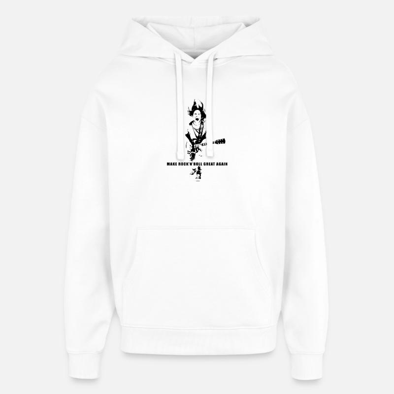 Make Rock'n'Roll Great Again - Sweat à capuche unisexe Stanley/Stella Oversized - blanc