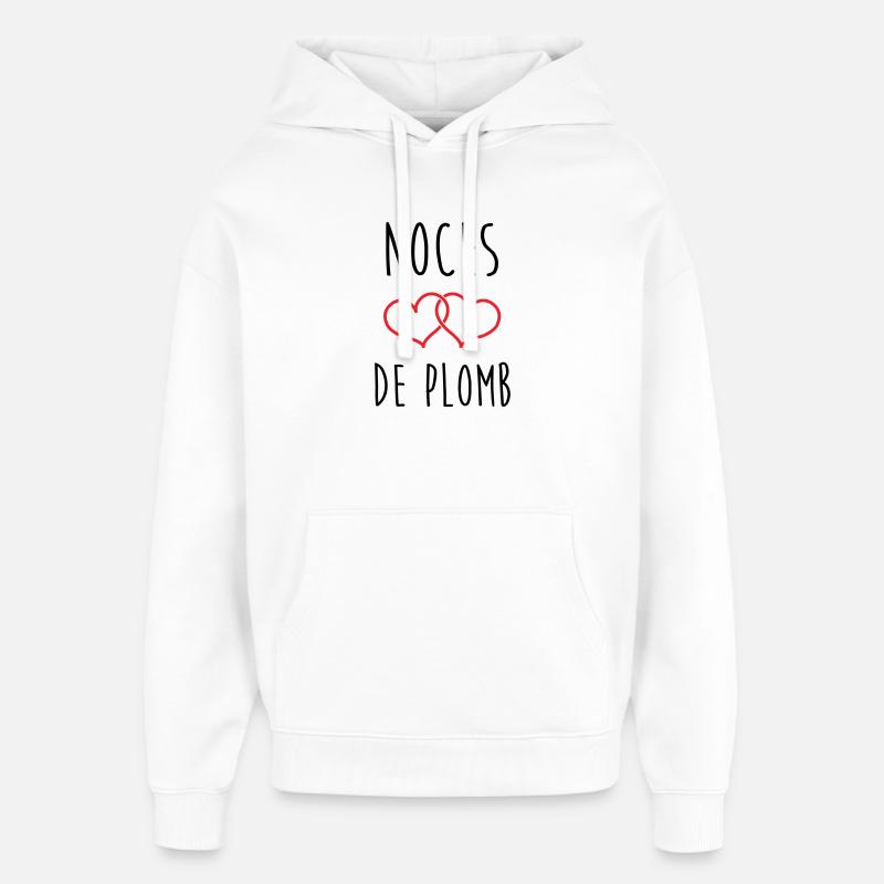 Lead Wedding 14 Jahre Ehe - Oversized Unisex Hoodie von Stanley/Stella - Weiß