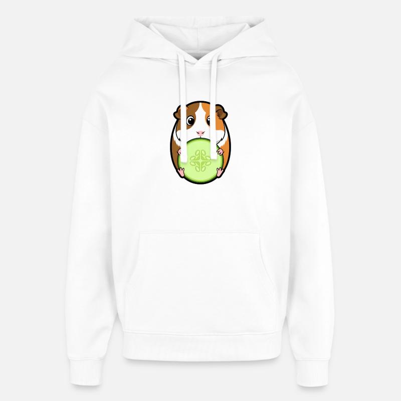 Comedy Cobaye et Concombre - Sweat à capuche unisexe Stanley/Stella Oversized - blanc