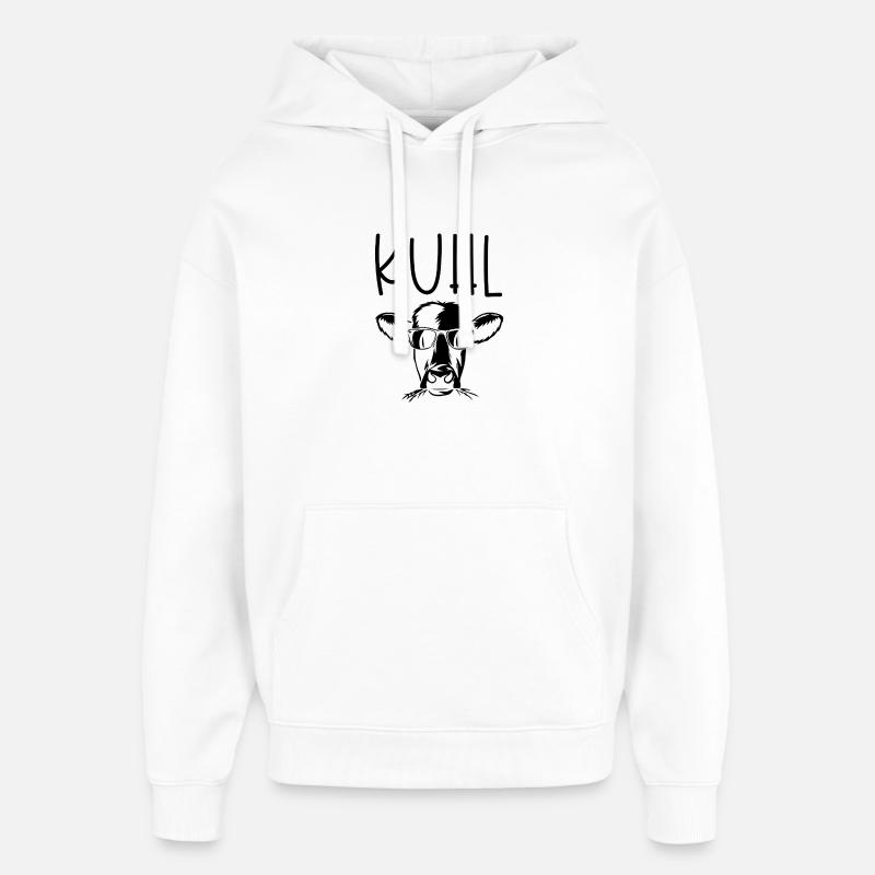 Agriculture des éleveurs de vaches Kuhl - Sweat à capuche unisexe Stanley/Stella Oversized - blanc