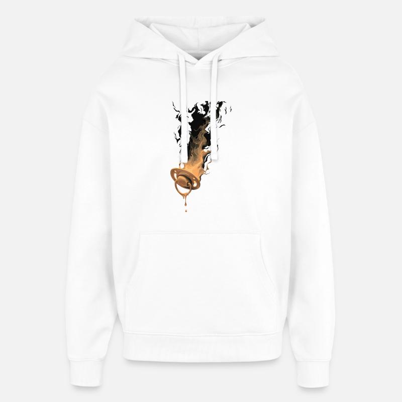 Burning pacifier - Oversized Unisex Hoodie by Stanley/Stella - white