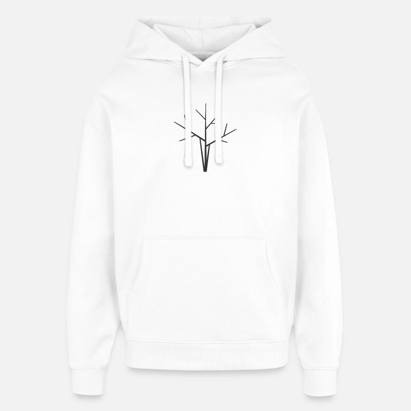 Résumé arbre - Sweat à capuche unisexe Stanley/Stella Oversized - blanc