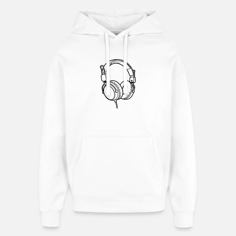 Kopfhörer - Oversized Unisex Hoodie von Stanley/Stella - Weiß