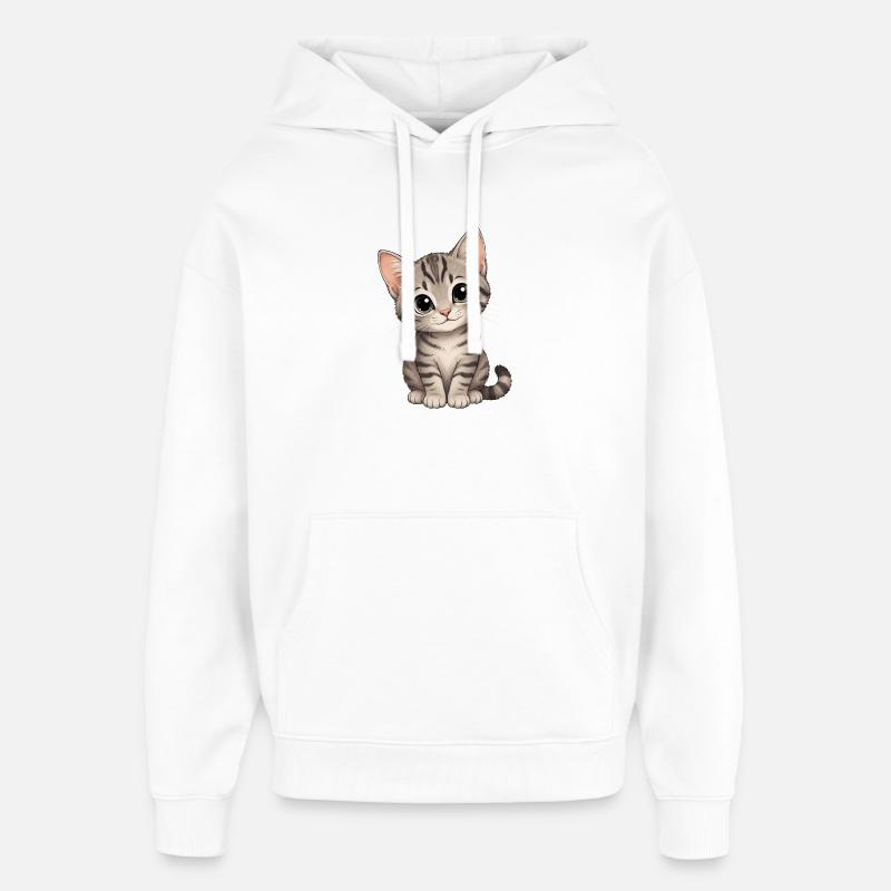 Dear Kitten - Oversized Unisex Hoodie by Stanley/Stella - white