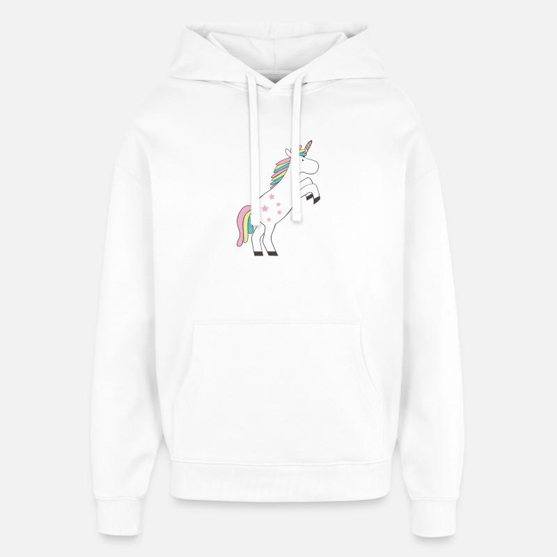 licorne - Sweat à capuche unisexe Stanley/Stella Oversized - blanc