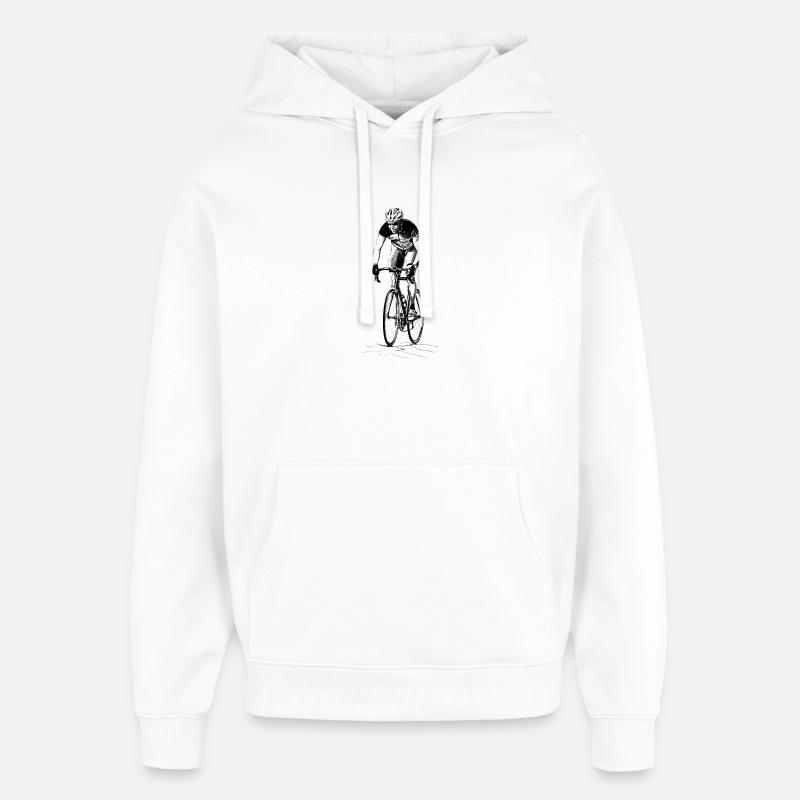 racing bicycle - Sweat à capuche unisexe Stanley/Stella Oversized - blanc