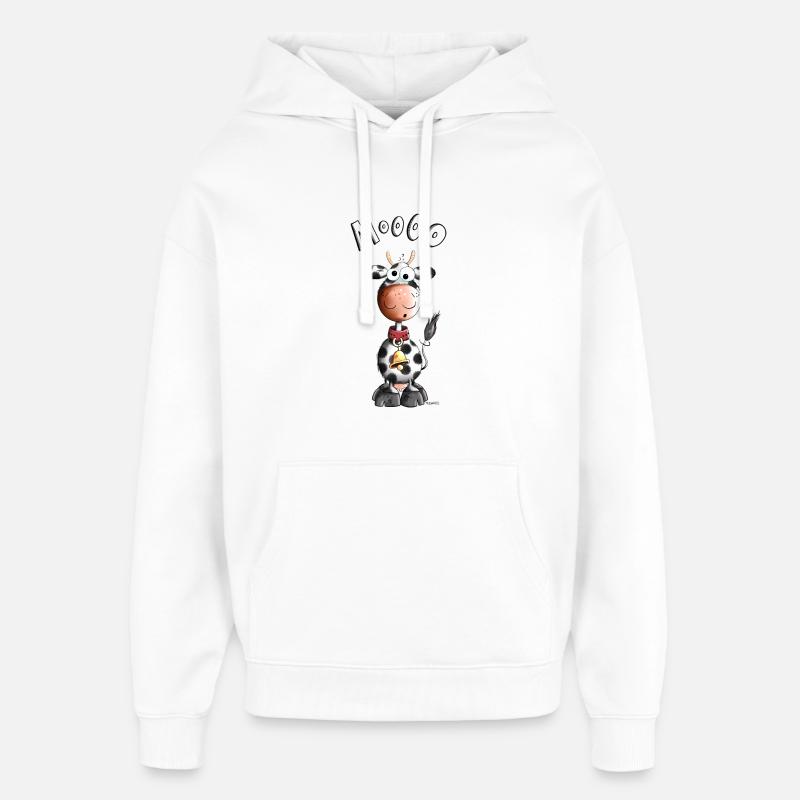 Mignon vache - Sweat à capuche unisexe Stanley/Stella Oversized - blanc