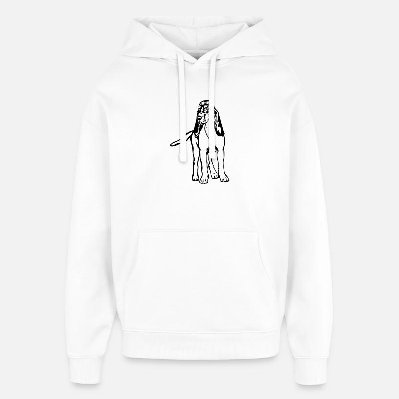 Chien de course bernois - Sweat à capuche unisexe Stanley/Stella Oversized - blanc