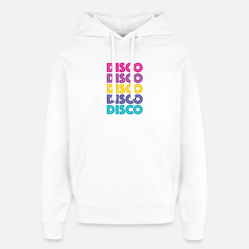 Disco Disco Disco - Oversized Unisex Hoodie von Stanley/Stella - Weiß