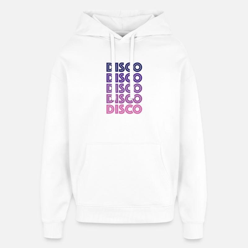 Disco Disco Disco - Oversized Unisex Hoodie von Stanley/Stella - Weiß