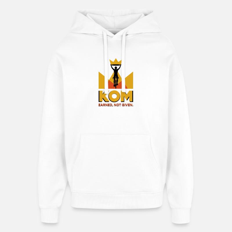 Radfahrer KOM Krone Logo Geschenk - Oversized Unisex Hoodie von Stanley/Stella - Weiß