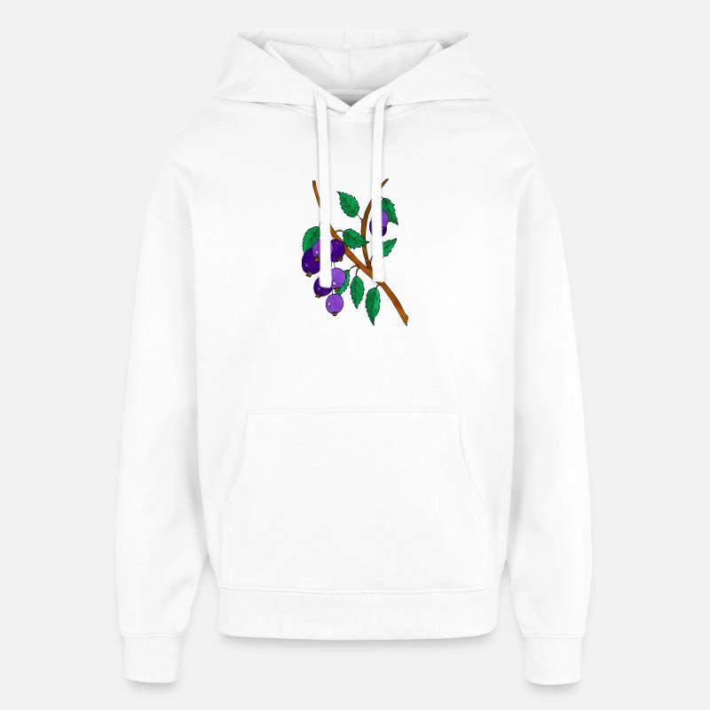 Prunes - Sweat à capuche unisexe Stanley/Stella Oversized - blanc