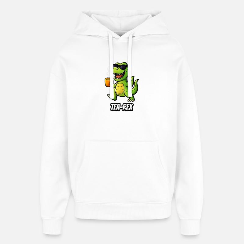 Thé-Rex - Sweat à capuche unisexe Stanley/Stella Oversized - blanc