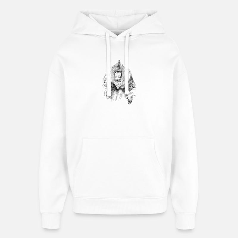 Mandrill - Sweat à capuche unisexe Stanley/Stella Oversized - blanc
