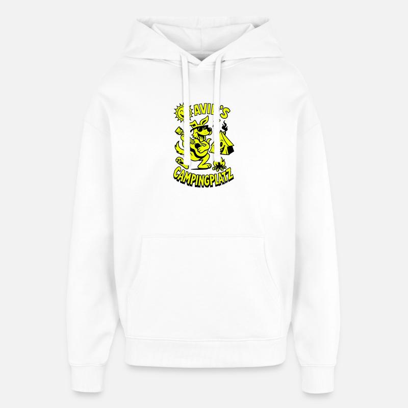 Le camping de David - Sweat à capuche unisexe Stanley/Stella Oversized - blanc