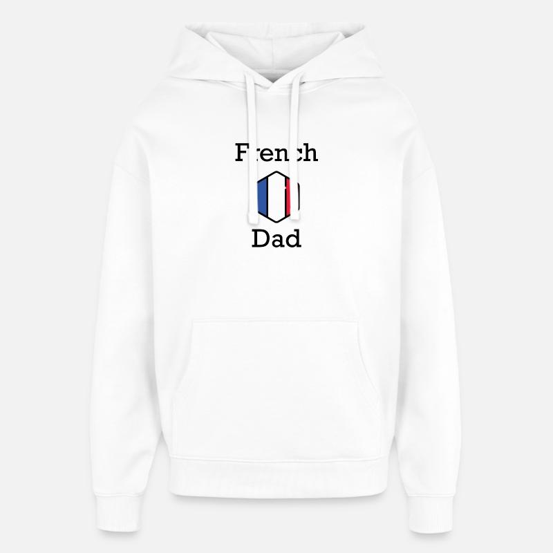 papa français - Sweat à capuche unisexe Stanley/Stella Oversized - blanc