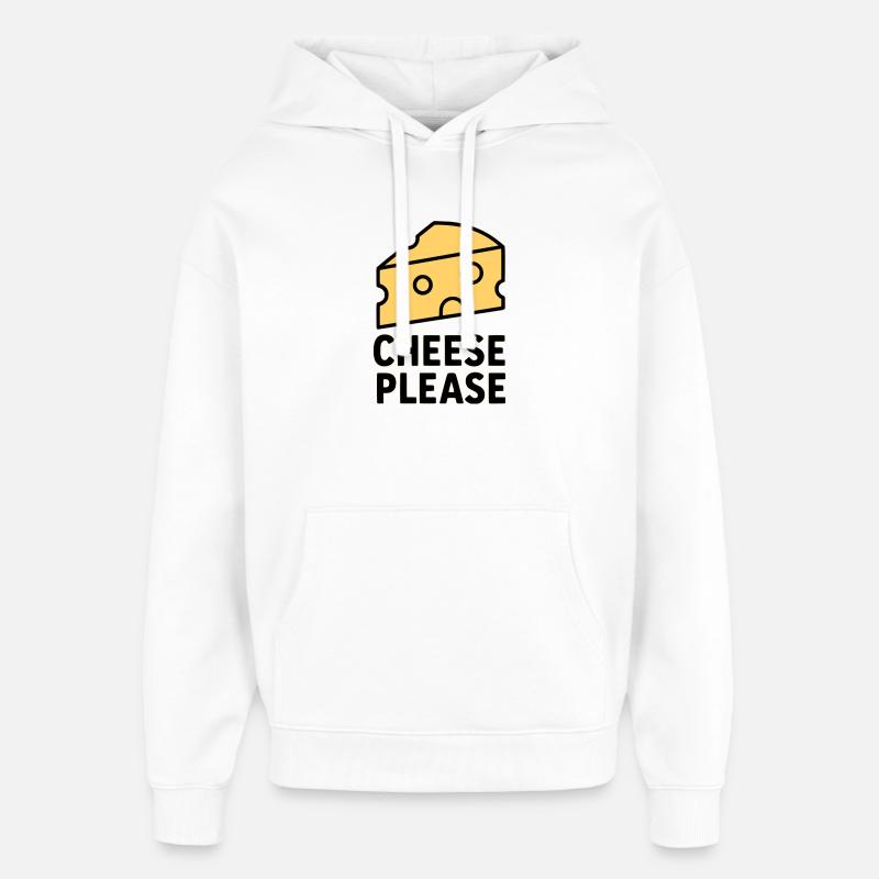 Fromage, s’il vous plaît - Sweat à capuche unisexe Stanley/Stella Oversized - blanc