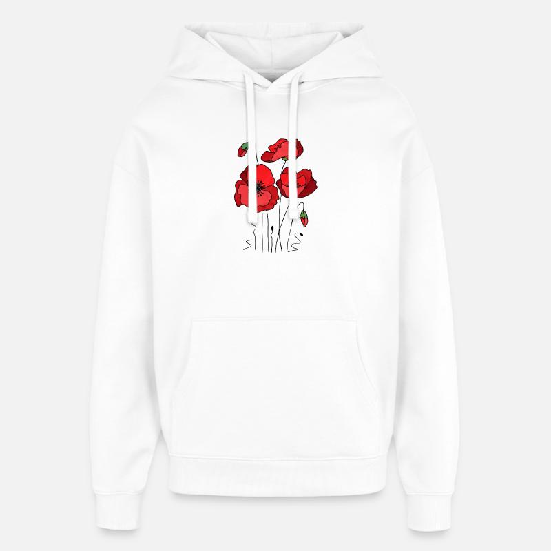 Blumen - Sweat à capuche unisexe Stanley/Stella Oversized - blanc