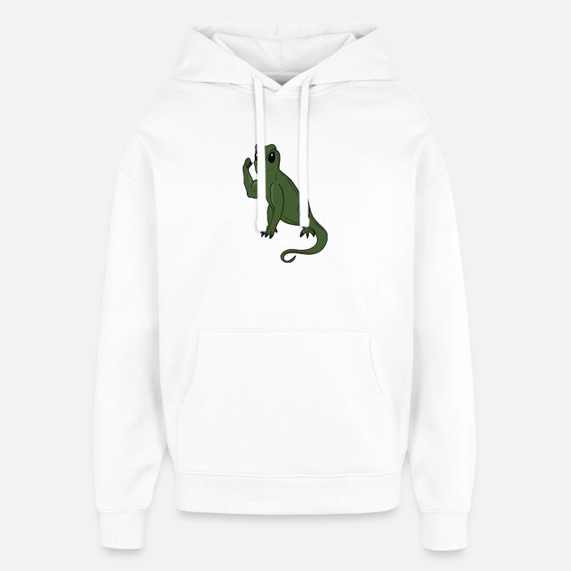 Lézard vert Flex - Sweat à capuche unisexe Stanley/Stella Oversized - blanc
