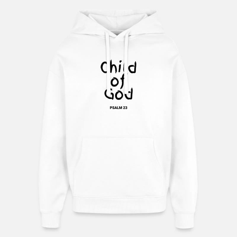 Enfant de Dieu - Sweat à capuche unisexe Stanley/Stella Oversized - blanc