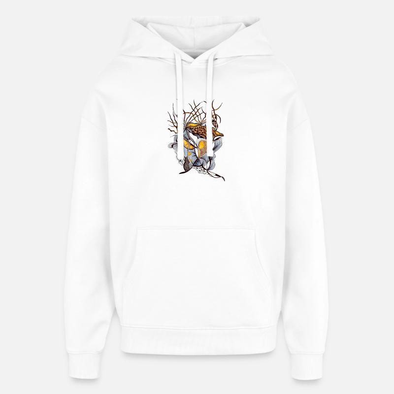 Nature sauvage de l’oranger - Sweat à capuche unisexe Stanley/Stella Oversized - blanc