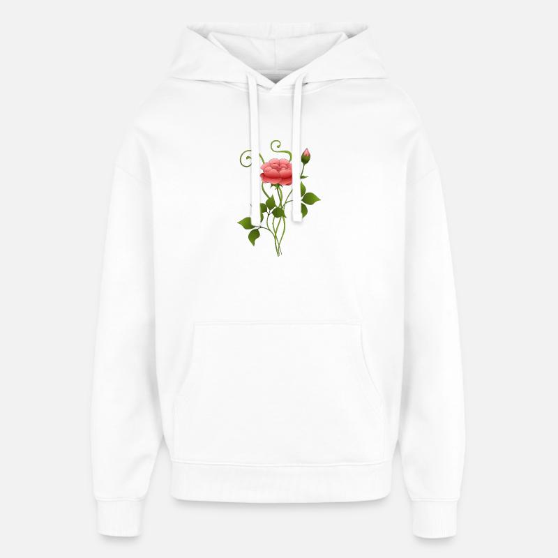 Fleur - Sweat à capuche unisexe Stanley/Stella Oversized - blanc