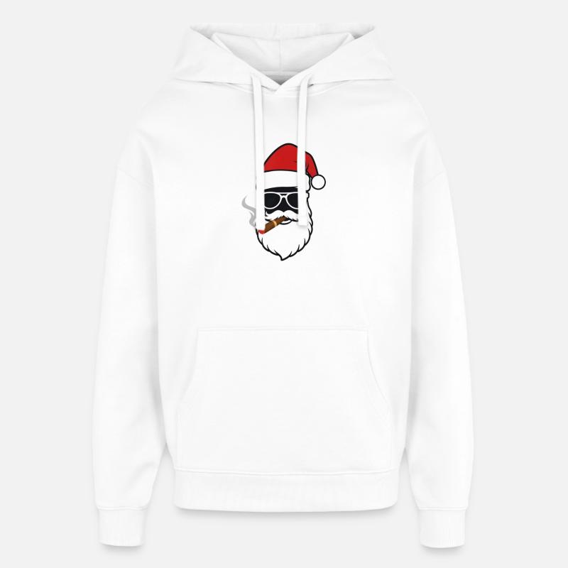 Lunettes de soleil Santa Cigar - Sweat à capuche unisexe Stanley/Stella Oversized - blanc