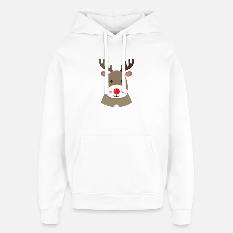 Motif de dessin animé Rudolph Renne - Sweat à capuche unisexe Stanley/Stella Oversized - blanc