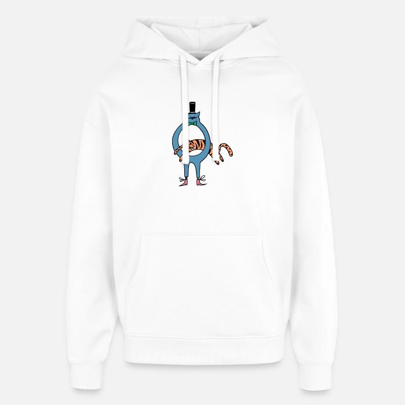 Tiger_Jump - Sweat à capuche unisexe Stanley/Stella Oversized - blanc